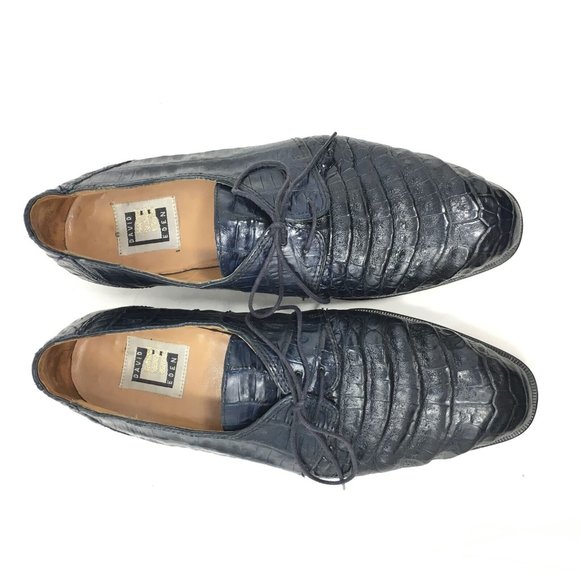 David Eden Oxfords Shoe Size 9 Blue Full Alligator main image 7